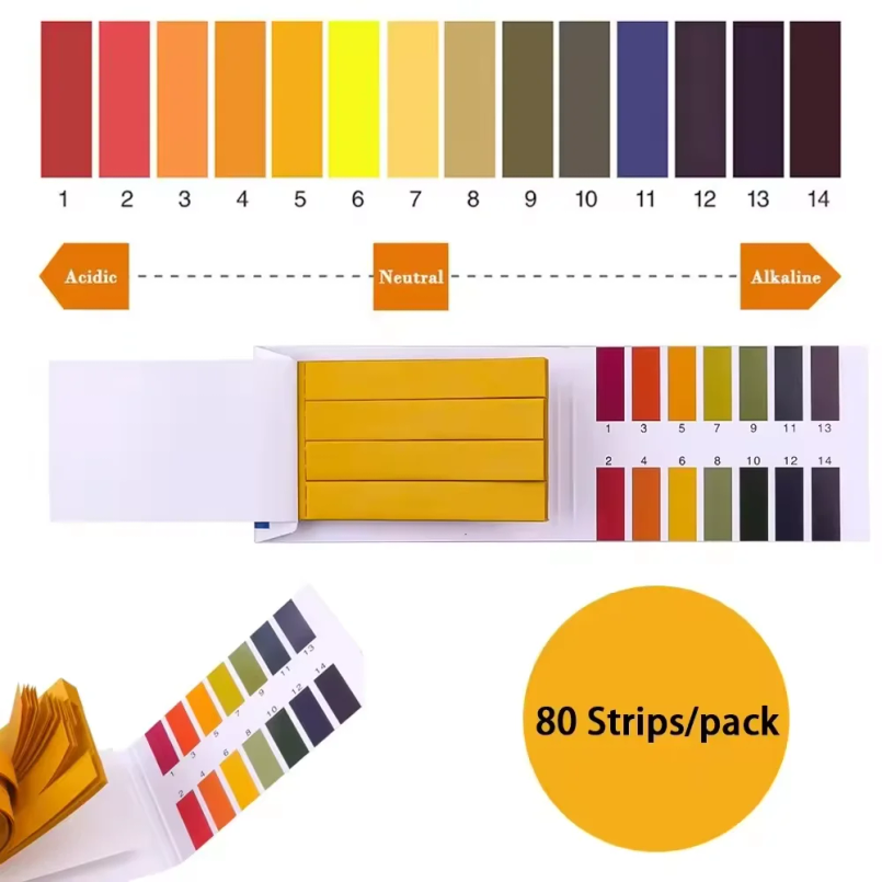 Ph Meter - 80 Şerit/paket PH Test Şeritleri Tam
