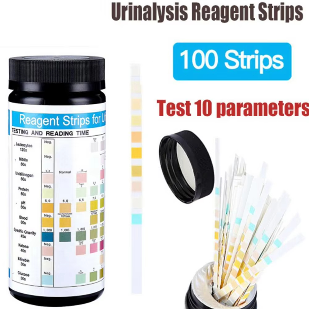 Urinalysis Reagent Strip - 100 Şerit URS-10T İdrar Test Şeritleri