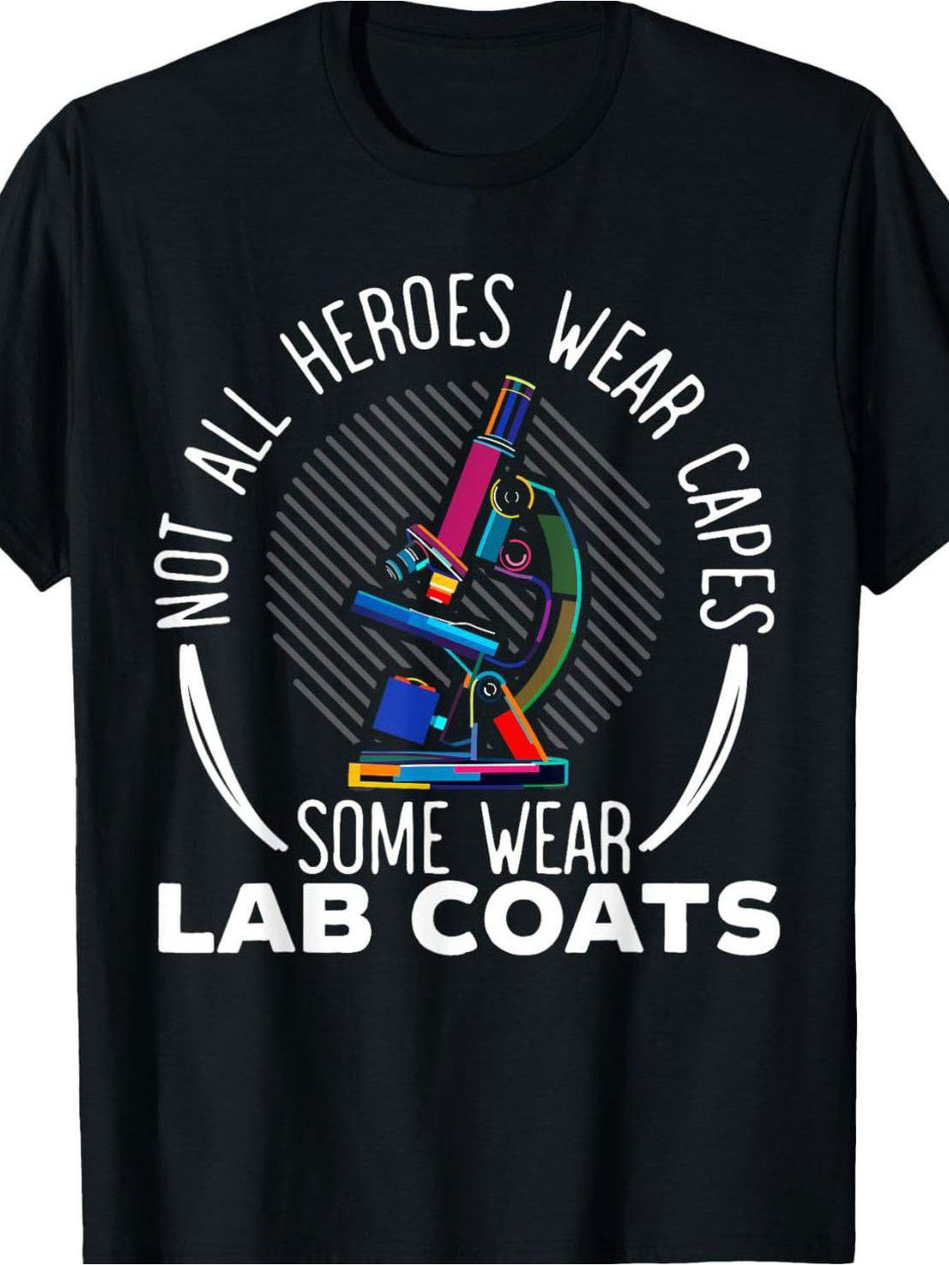 Medical Laboratory Technician - Erkek Siyah Bisiklet Yaka Kısa Kollu