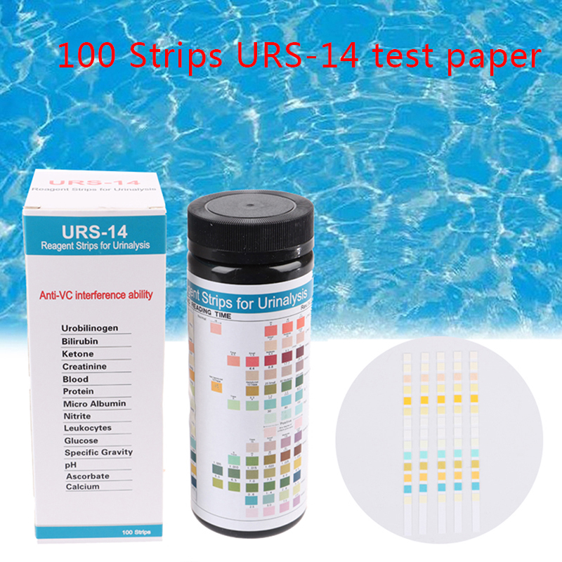 Urinalysis Reagent Strip - URS-14 100 şeritler İdrar diyaliz reaktifi