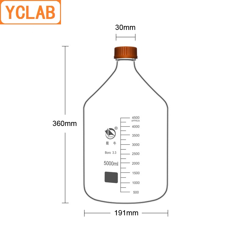 YCLAB 5000mL reaktif şişesi 5L - Medical Lab Equipment incelemesi ve fiyatı
