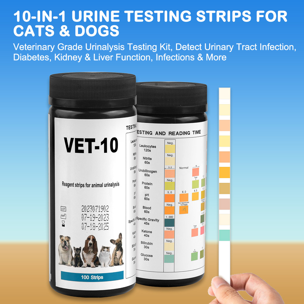 10 Parametreli Kedi ve Köpek İ - Urinalysis Reagent Strip incelemesi ve fiyatı